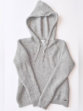 Calvin Klein Gray Knit Hooded Sweater